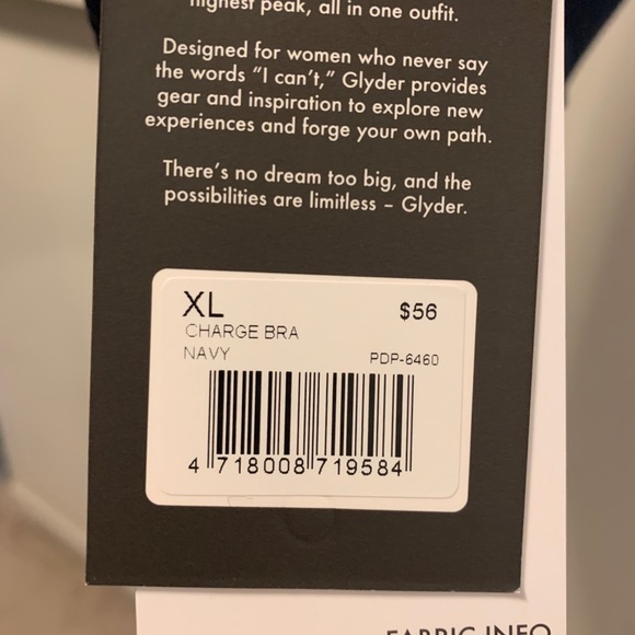 Glider charge bra in navy - Picture 3 of 4